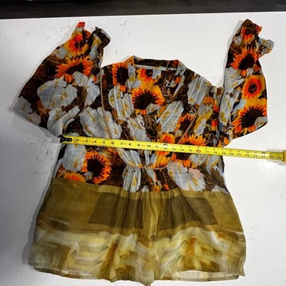 Anthropologie Cordelia pleated peasant blouse by BL^NK London Small - Picture 15 of 16